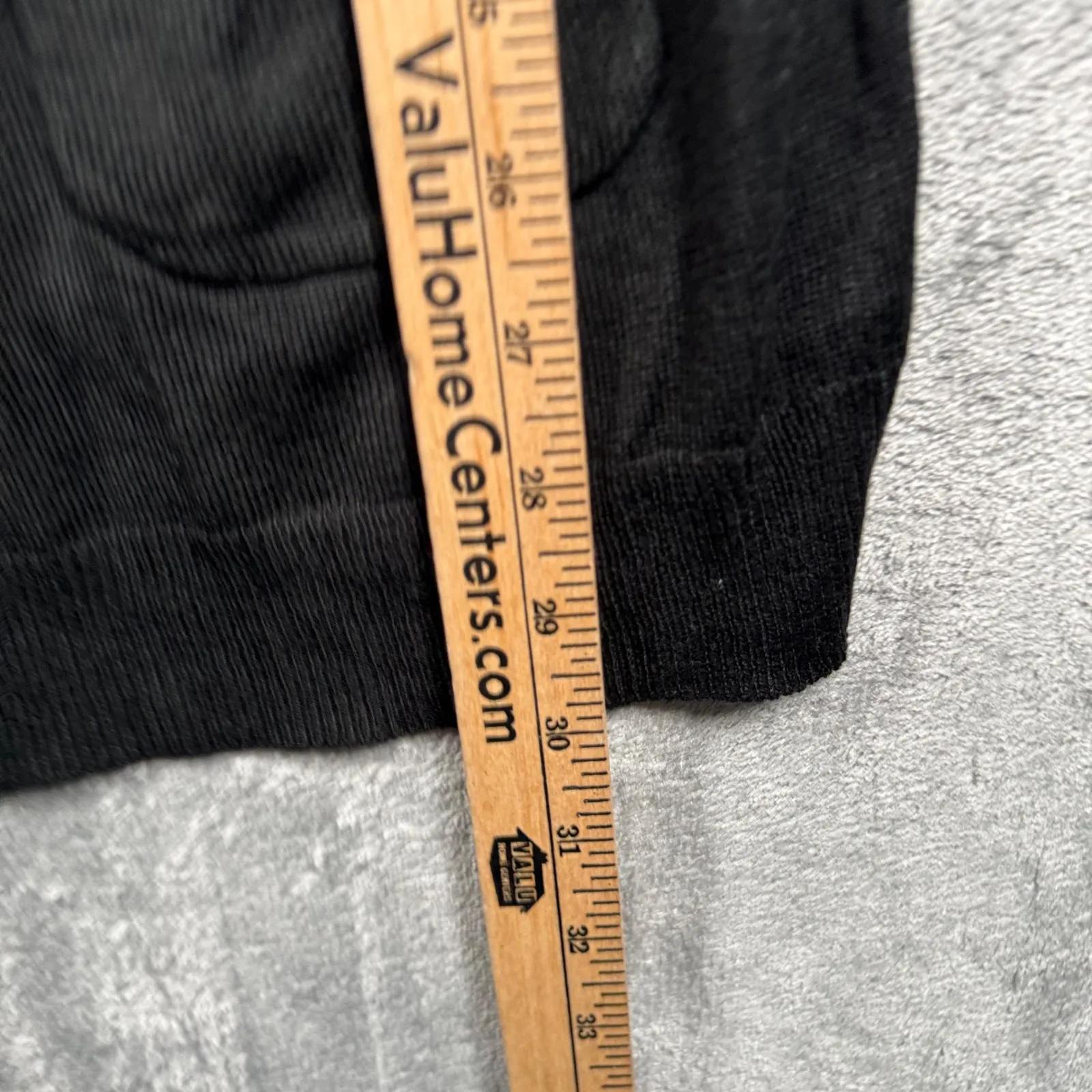 89th & Madison Black Cardigan Sweater Women Large Sheer Printed Back Open Front - Image 8