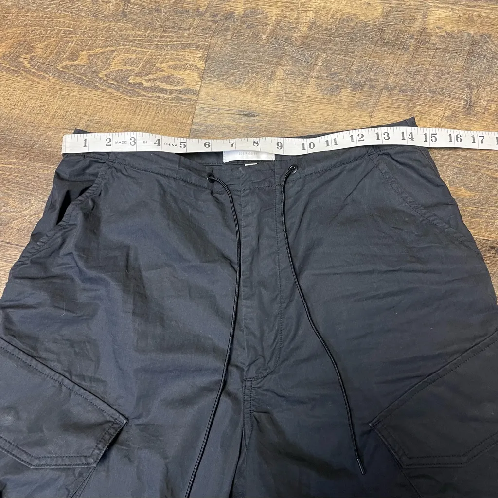 Agolde Ginerva Cargo Pant Parachute Wide Leg Adjustable Womens XS Black Baggy - Image 3