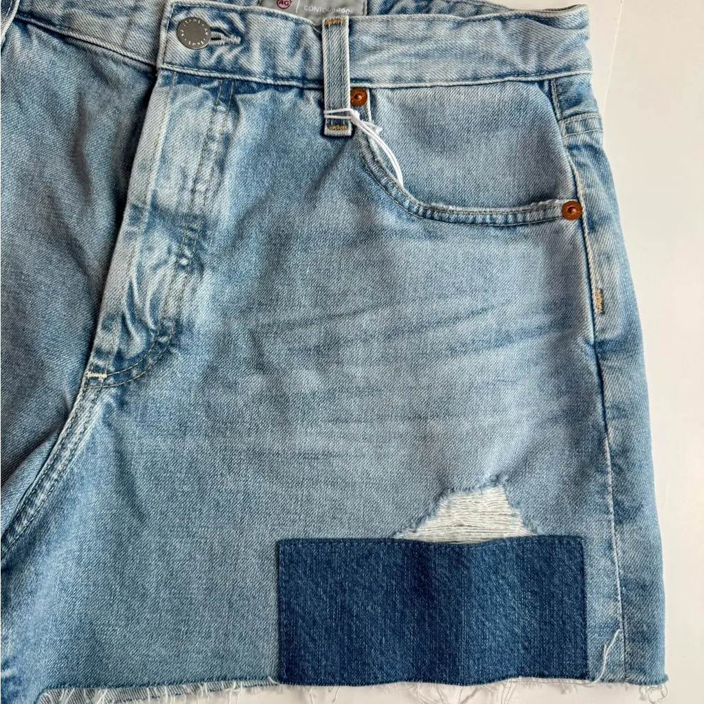 AG Adriano Goldschmied Alexxis High Waist Wedgie Cut Off Jean Shorts Size 33 NWT - Image 6