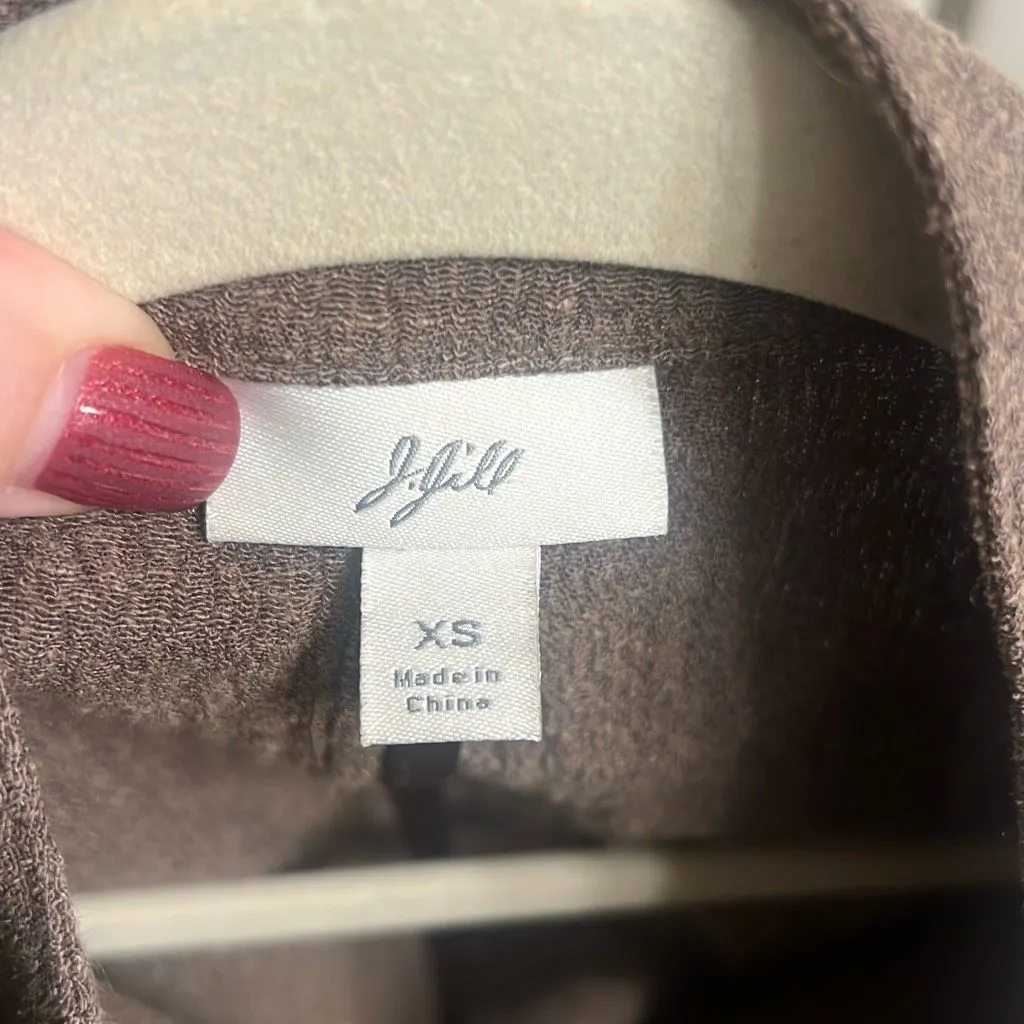 ✨J.Jill Brown Button Down Silk Blend Sz XS Jacket✨ - Image 3