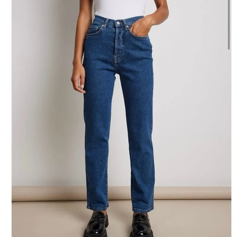 NAKD Size 6 Button Fly Straight High Rise Jeans‎ Blue Denim Their Size 34 - Image 11