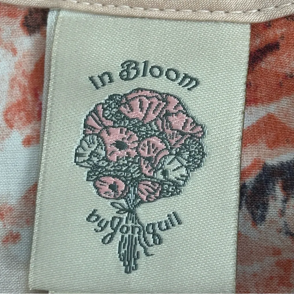 IN BLOOM By JONQUIL Floral Pajama Satin Lace Cami and Shorts Set Size XL Pink - Image 6