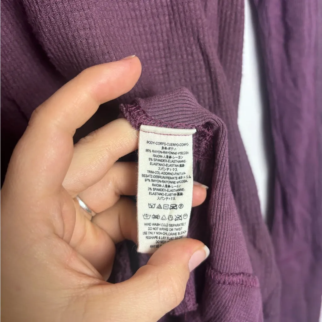 We The Free Malibu Mauve Thermal Long Sleeve Flowy Top - Scoop neck - Image 11