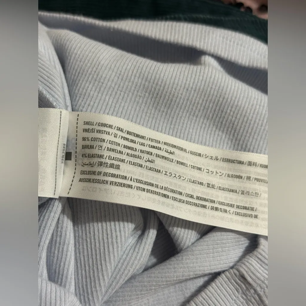 Hollister  Light Blue Ribbed Tee - Image 4