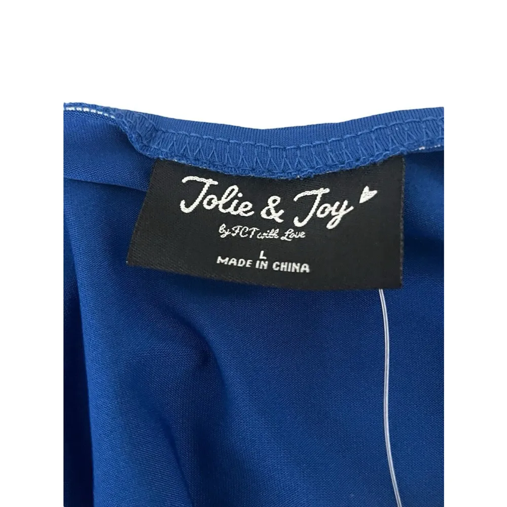 Jolie & Joy Dress Womens Large Blue Sleeveless Strappy Maxi Stretch A Line NEW - Image 4