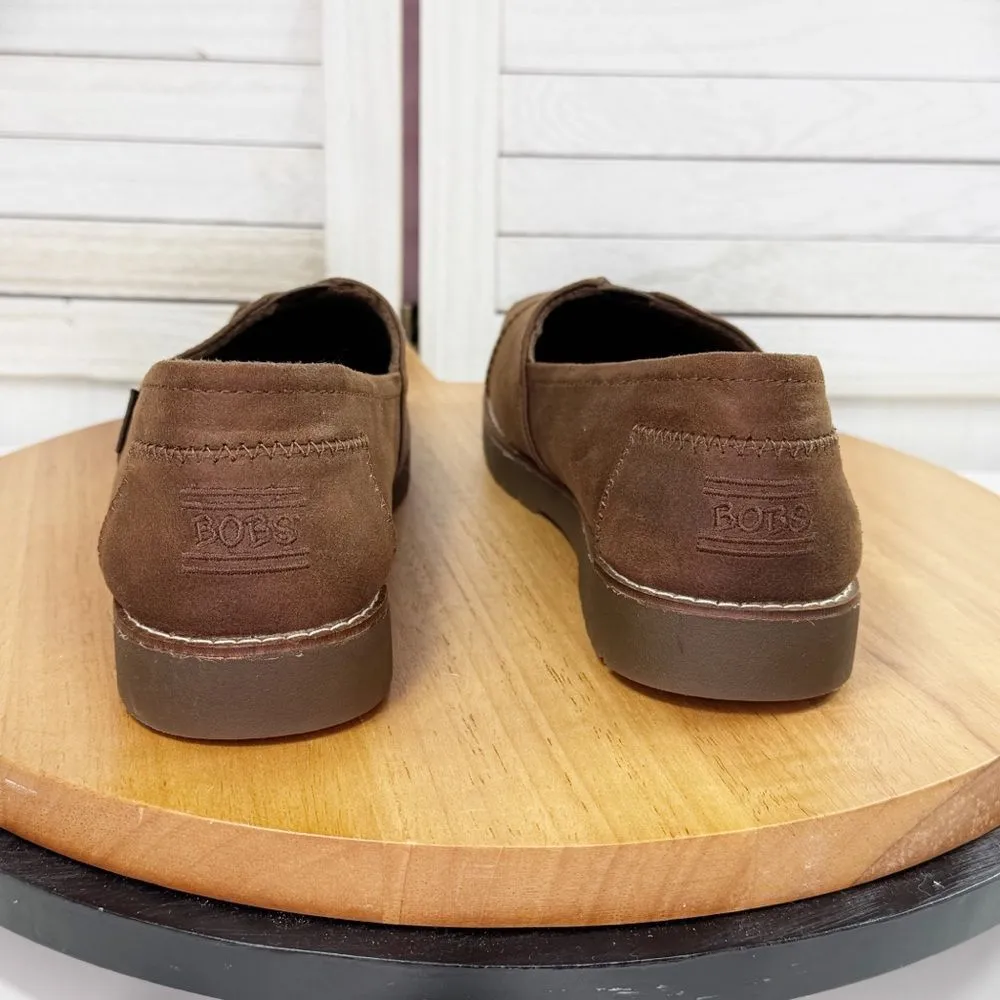 Bobs by Skechers Chill Lugs Faux‎ Leather Slip On Loafer Shoes Brown 10 - Image 6