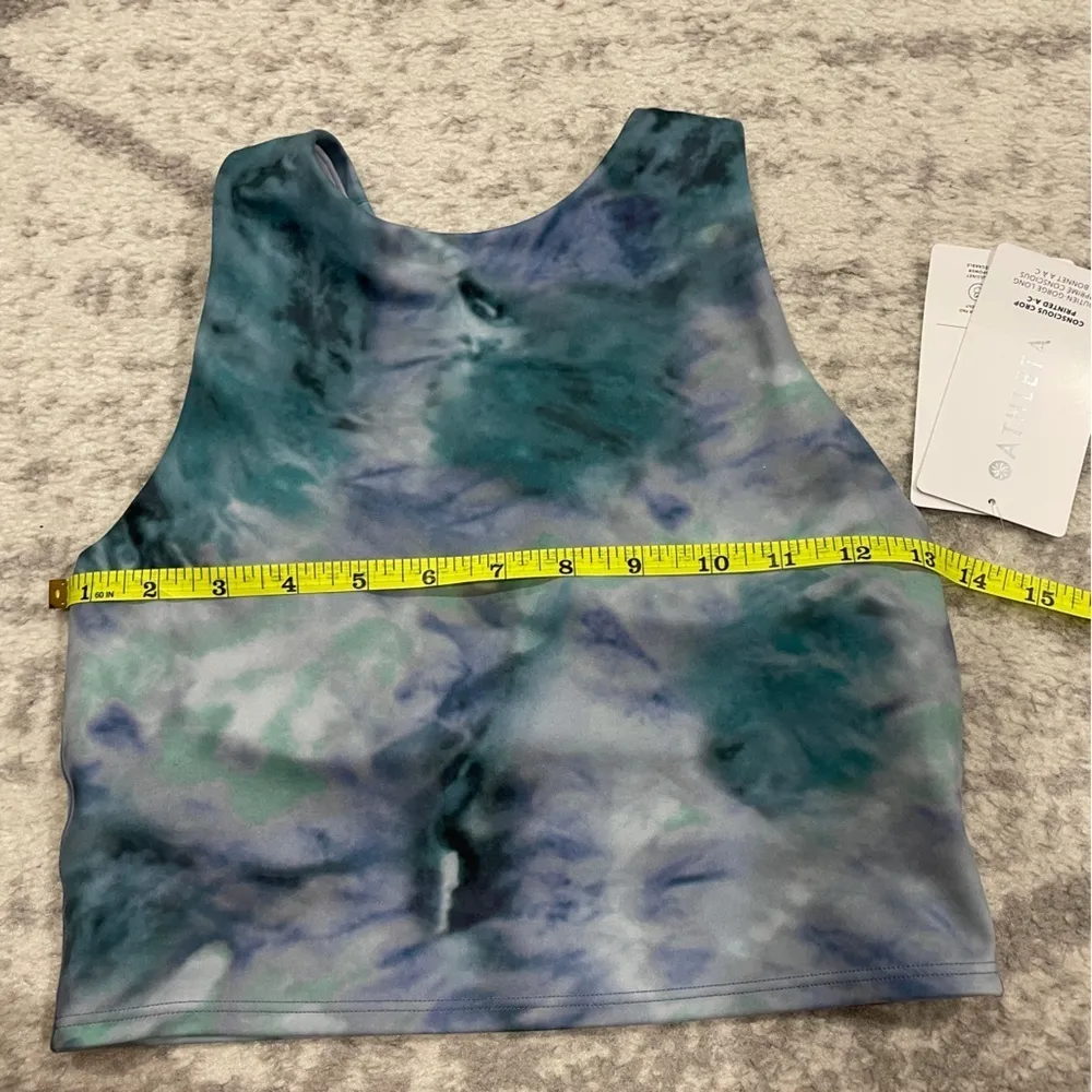 NWT Athleta Blue Tie Dye Conscious Crop Printed A - C - Image 15