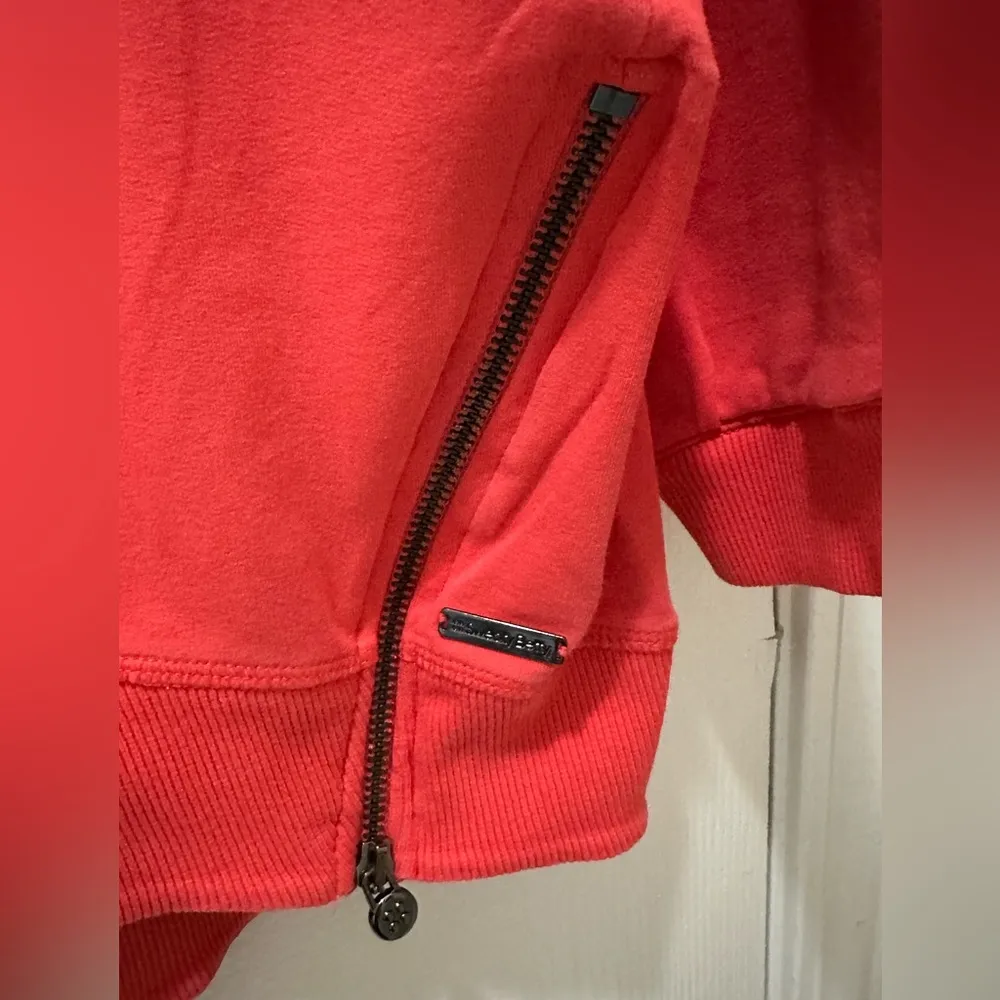 SWEATY BETTY Finsbury cropped sweatshirt with zip up sides size XL pink - Image 4