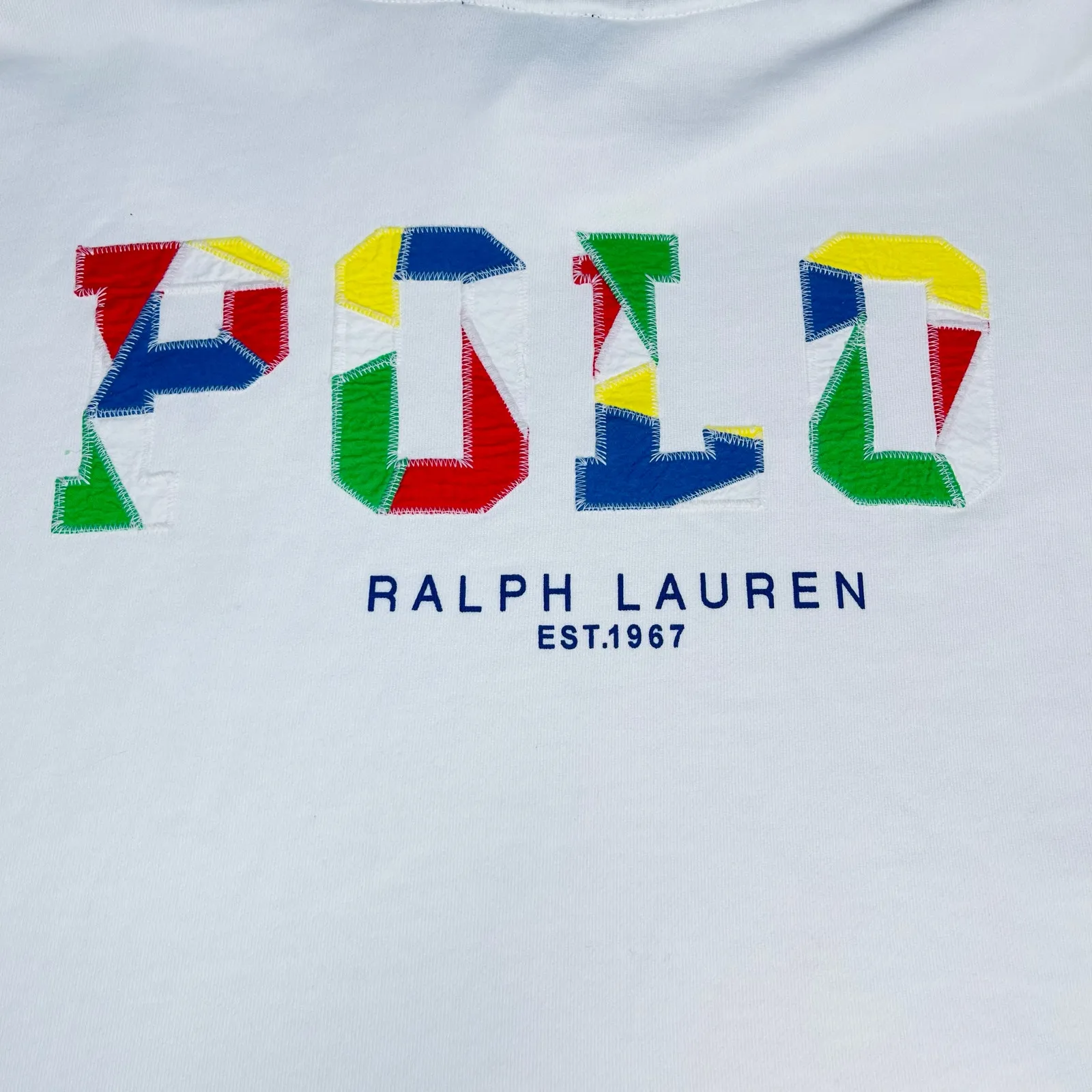 Polo Ralph Lauren Novelty Cropped Hoodie Sweatshirt size M New oversized - Image 11