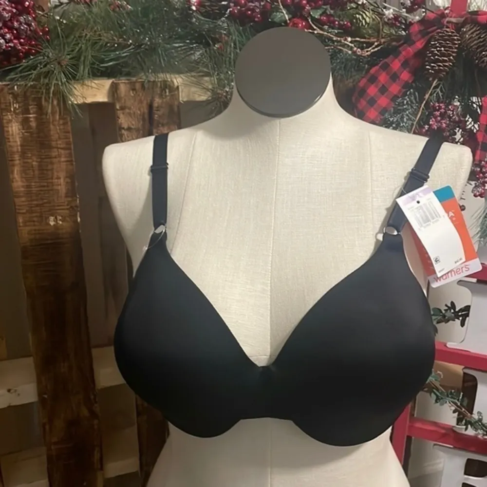 Warner’s bra black cushioned underwire full coverage bra adjustable strap Sz 38D - Image 8