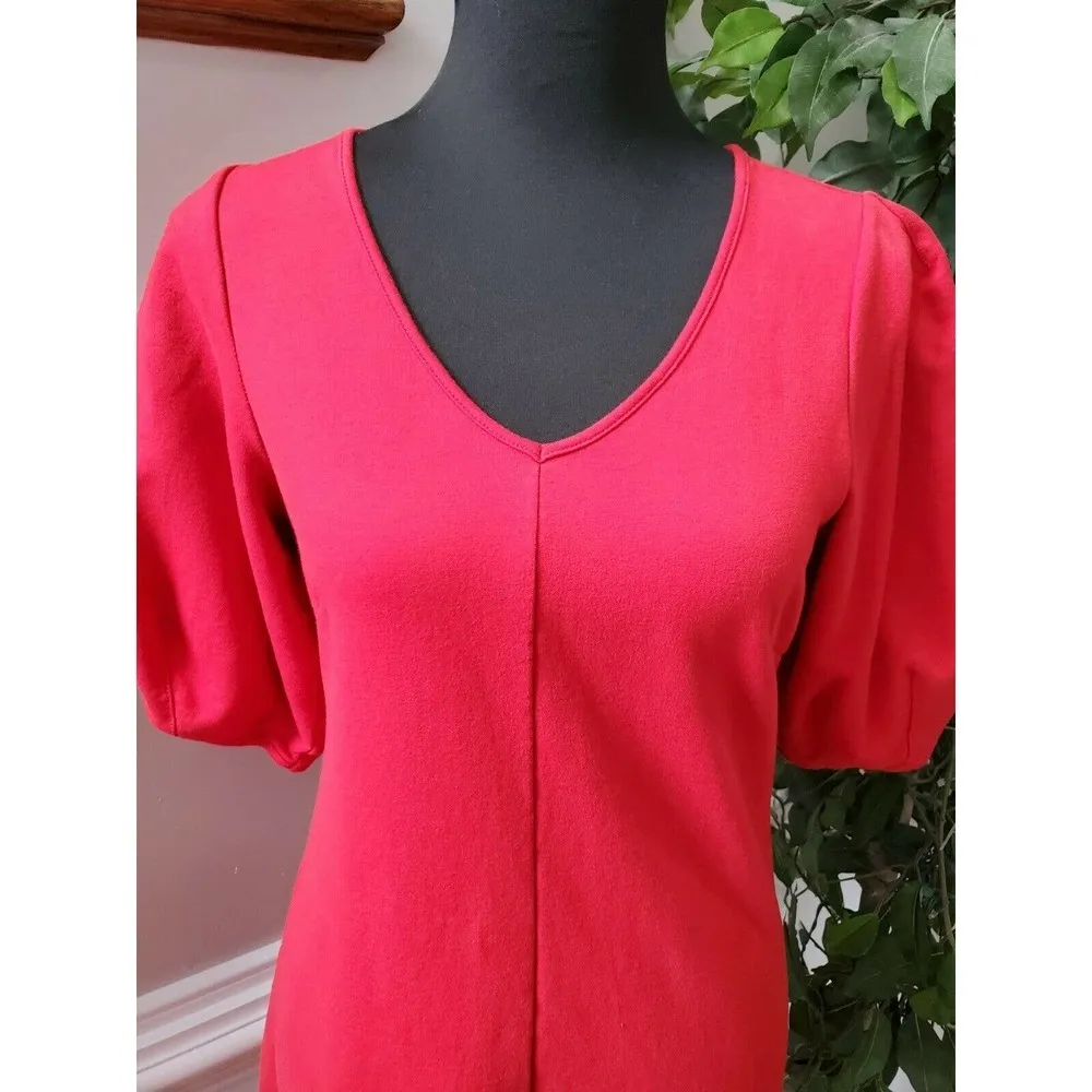 Jade Women's Solid Red 100% Cotton V - Image 5