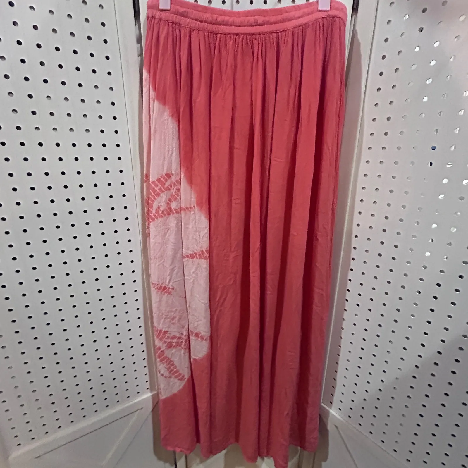 Wet Seal Coral Tie Dye Maxi Skirt Boho Festival Lightweight Size S - Image 5