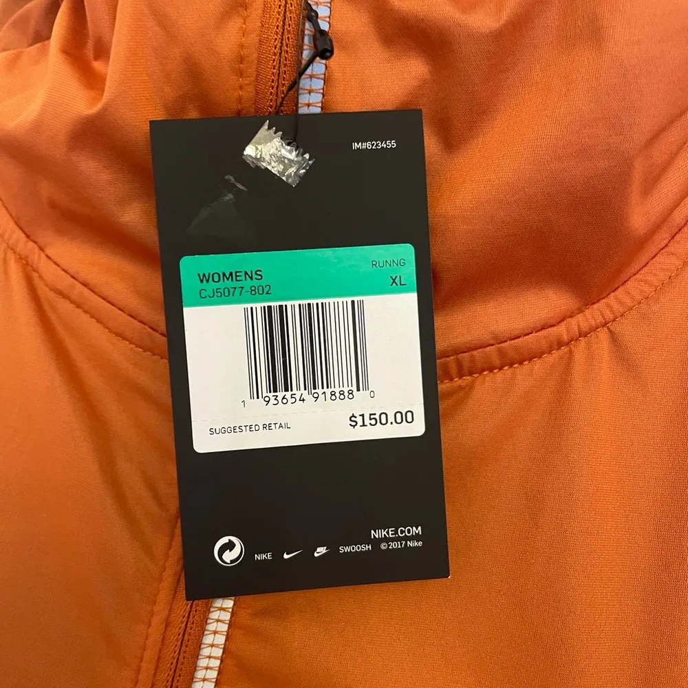 Nike Shield Runway Running Rain Jacket XL Orange - Image 5