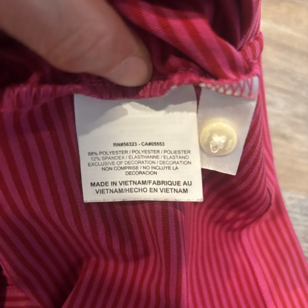 Nike Women’s Dri-FIT Victory Golf SS Polo Pink Stripe Performance - XS - Image 5