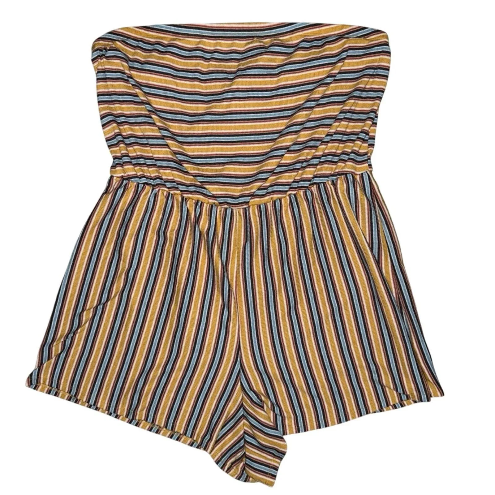 Wild fable target stripped ribbed knit strapless romper plus size 1X XL nwot - Image 2