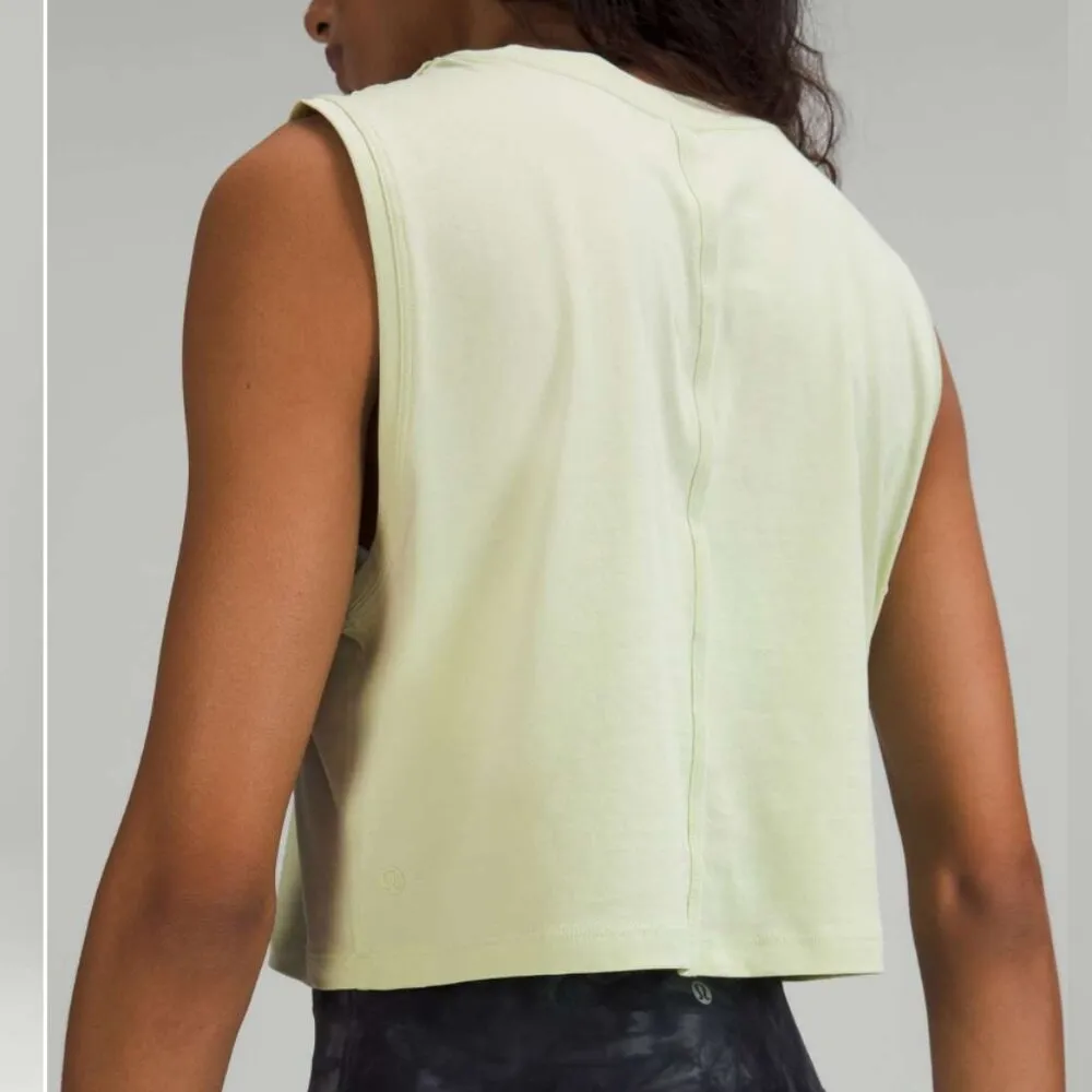 Lululemon All Yours Crop Tank Top Creamy Mint Size 12 - Image 2