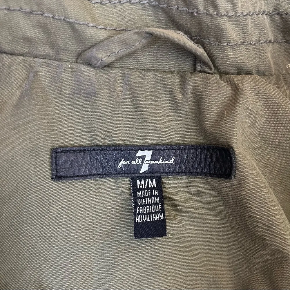 7 For All Mankind Olive Green Utility Jacket - Image 10