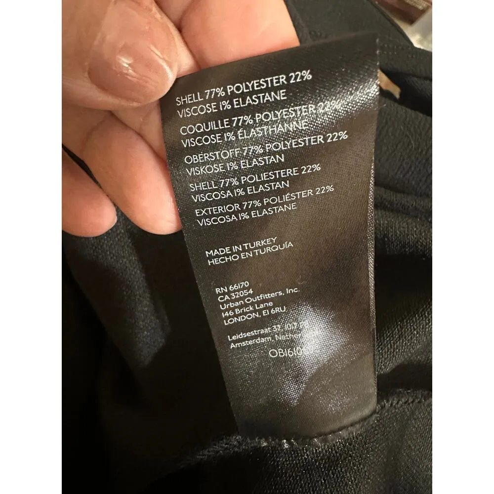 Anthropologie NWT Long Sleeve Black Cut Out Back Mini Dress size Medium - Image 10