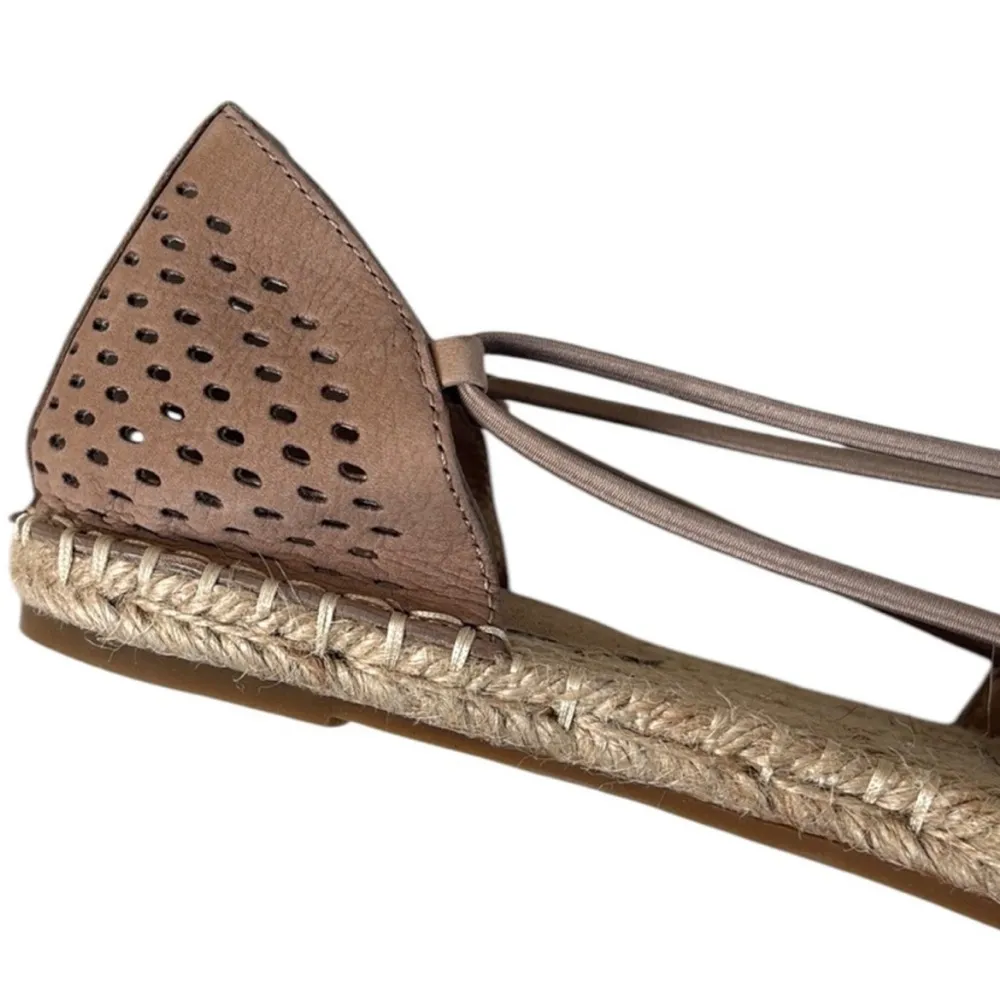 EUC Eileen Fisher Leather Perforated Espadrille
Sandals Tan Size 10 - Image 5