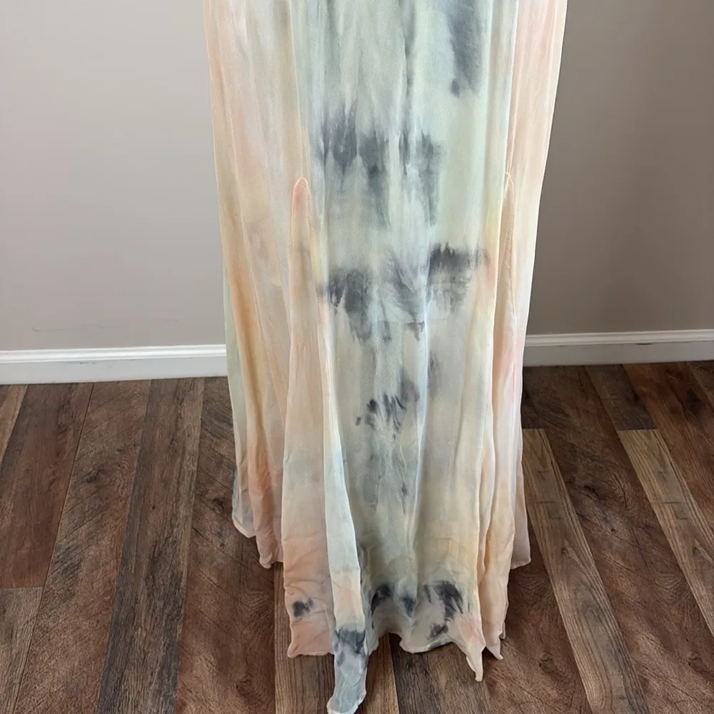 New Young Fabulous & Broke Elie Trapeze in Buttercup Picnic Wash Maxi Dress Sz M - Image 5