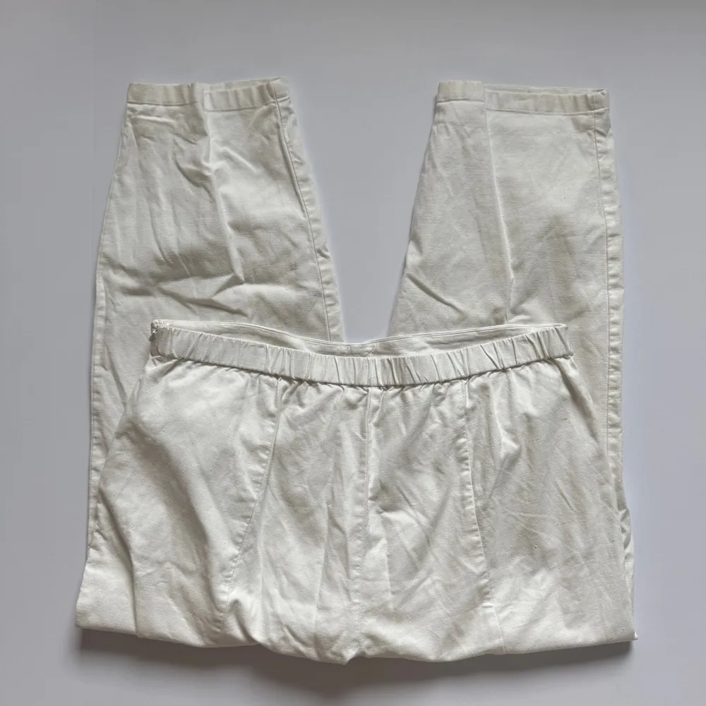 Eileen Fisher Organic Cotton Hemp Lantern Ankle Pant White Size X-Large NWOT - Image 3