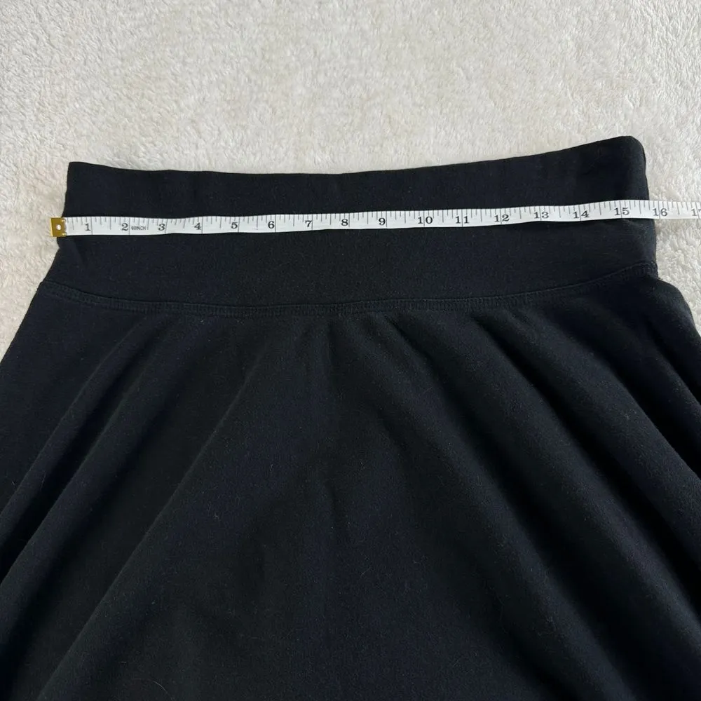 Vtg Express Y2K Skater Skirt Womens Size M Black Pima Cotton A-Line Stretch Knit - Image 5
