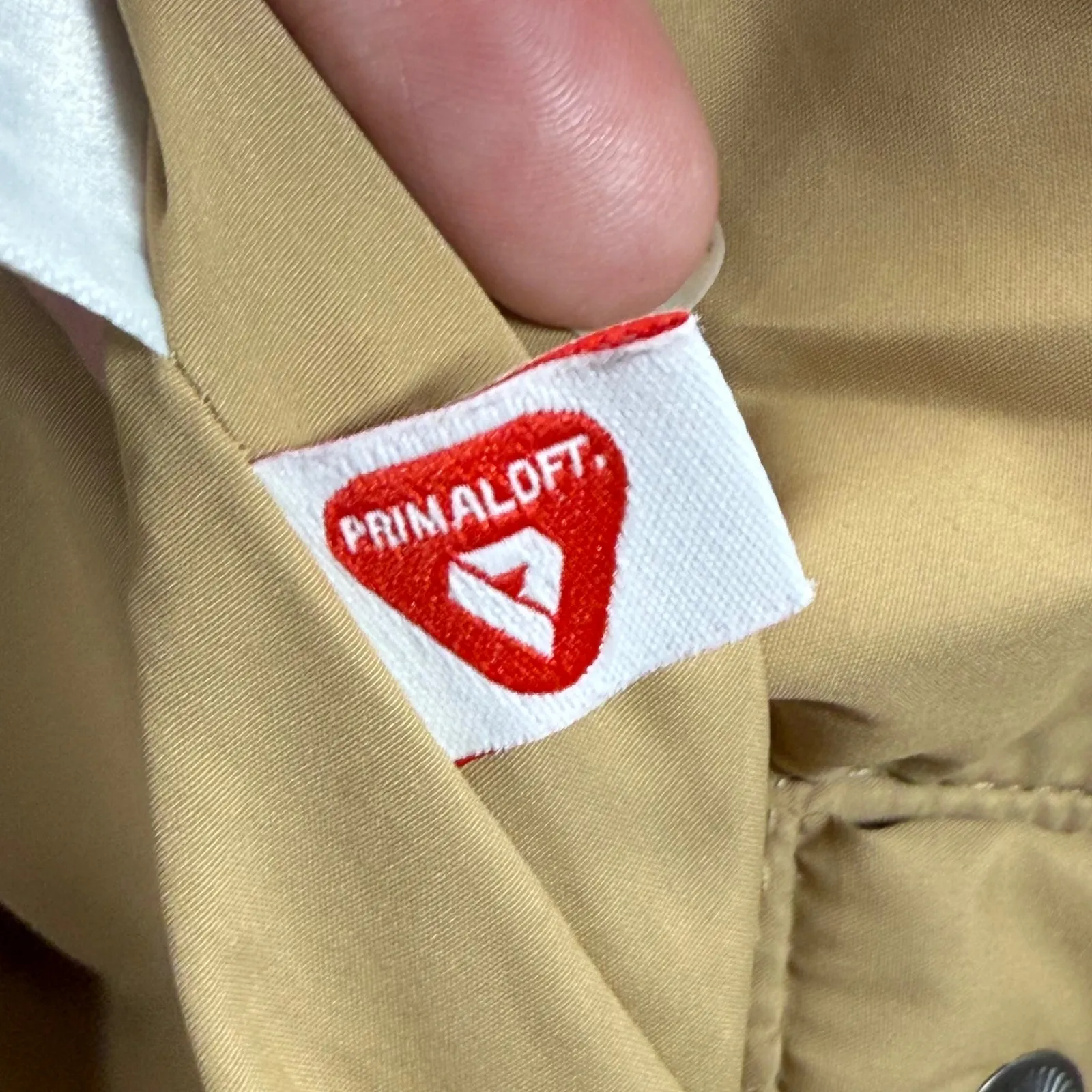 Lands' End ‎ Quilted Snap Pullover Jacket Primaloft Lightweight Beige S - Image 5