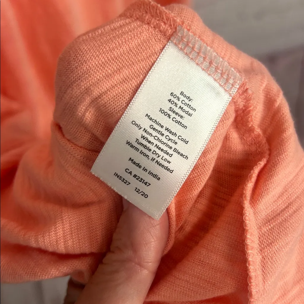 Talbot's New coral pink eyelet cut midi swing dress girly size Small feminine - Image 8