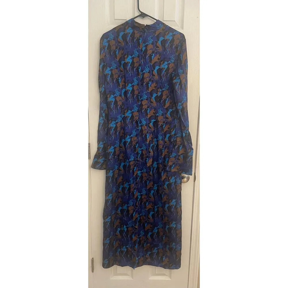 *STAUD Women's Size 12 Sapphire Sirens Thicket Long Sleeve Dress New, A66 - Image 12