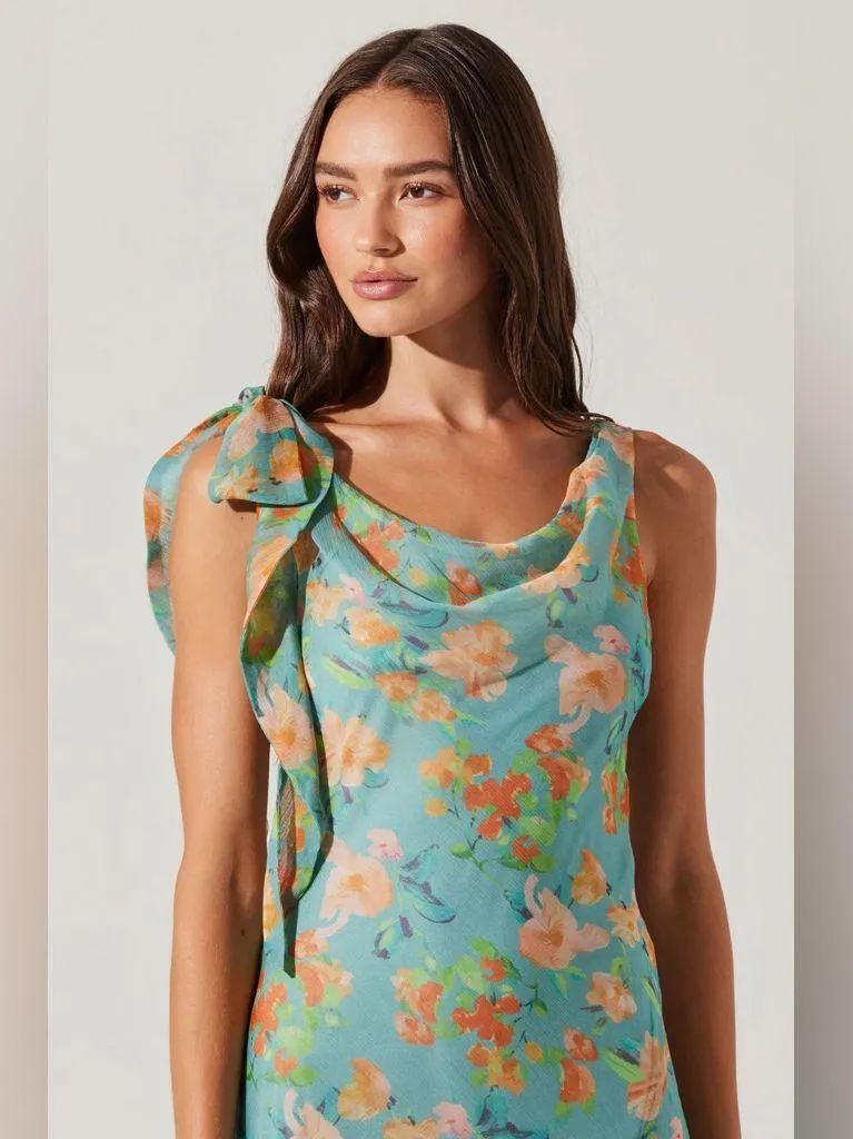 ASTR Isabelle Ruffled Cowl Neck Dress S
Floral Sleeveless Maxi Dress - Image 2