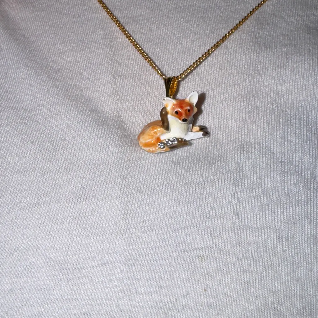 Orange Fox Jewelry Box w/ necklace - Image 5