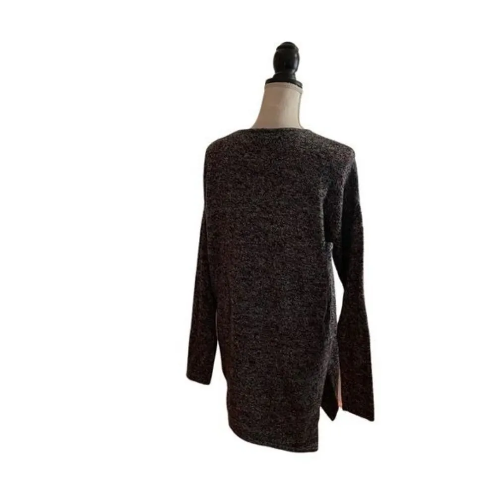 Pure Jill Wool Cashmere Blend Asymmetrical Hem Sweater Size M Gray Size M - Image 2