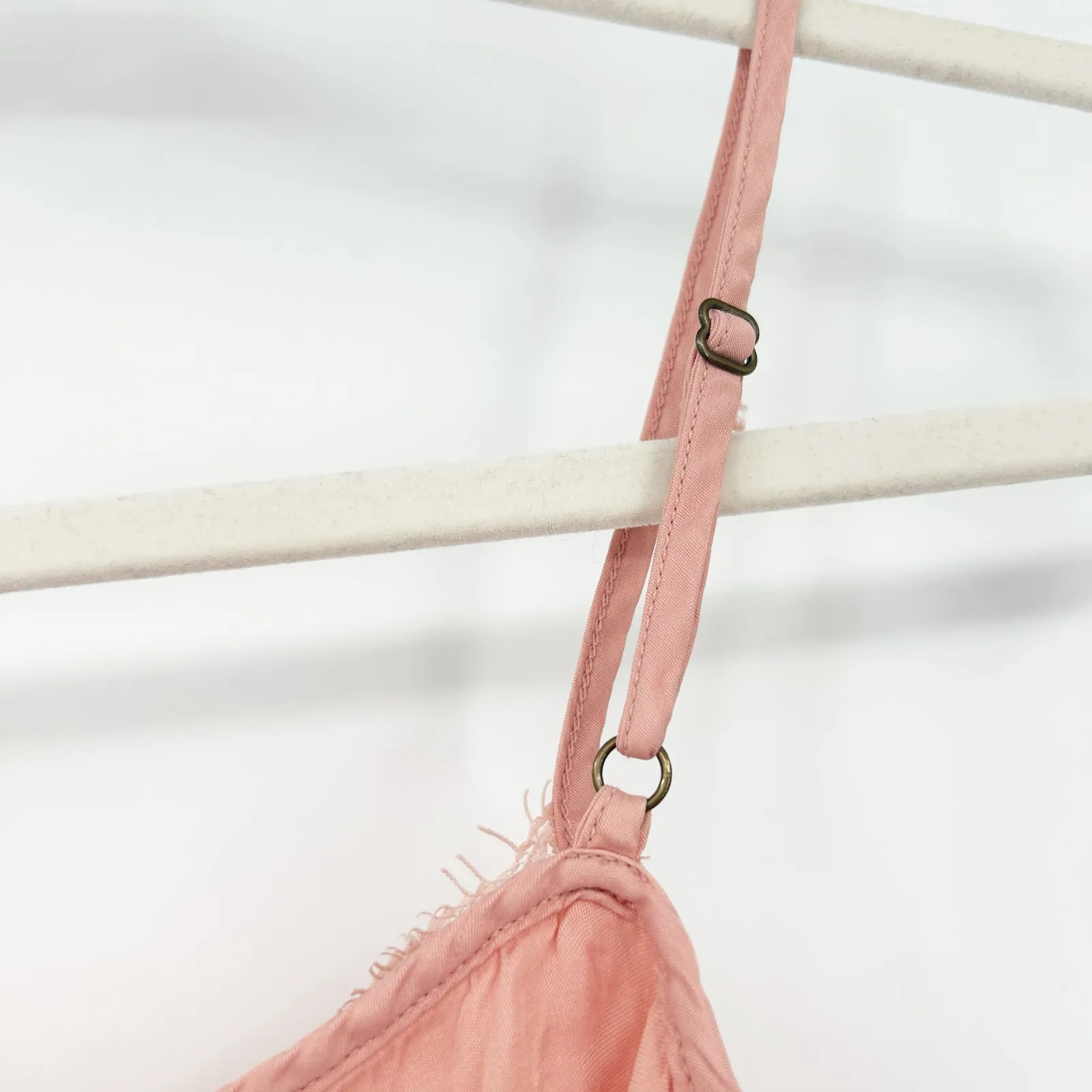 Anthropologie Floreat Womens Y2K Coquette Viscose Lace Cami‎ Top Size XS Coral - Image 5