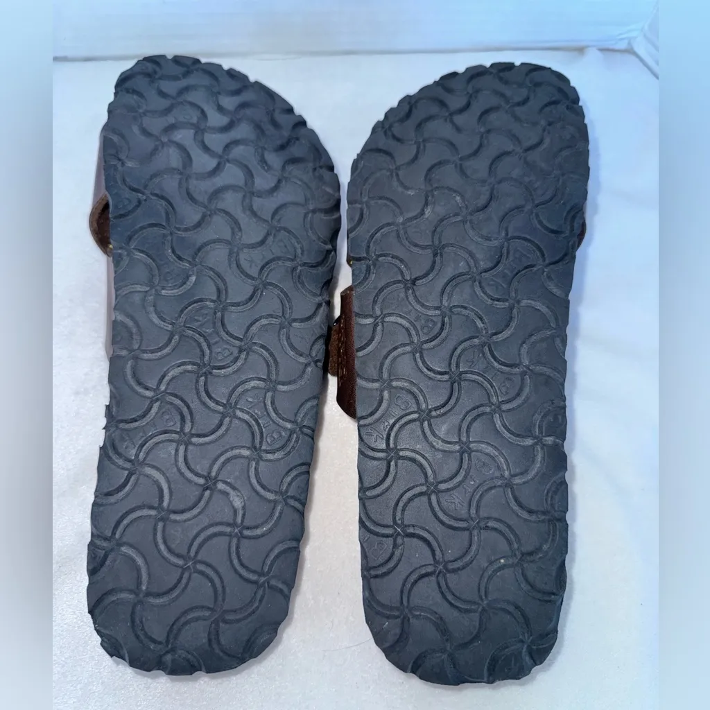 Birkis by Birkenstock Brown Santosa Slip On Buckle Sandals Made In Germany Sz 38 - Image 8