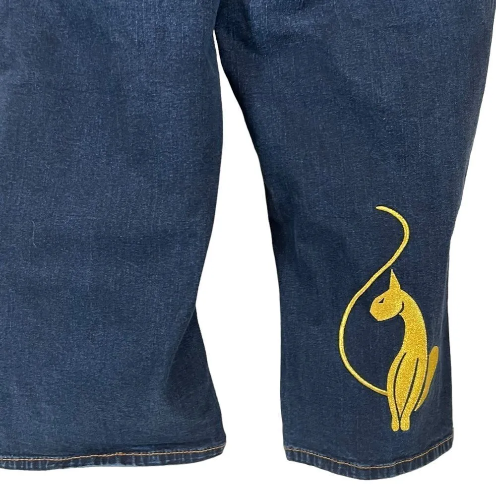 Y2K Baby Phat High Rise Cropped Flare Jeans 24 - Image 4