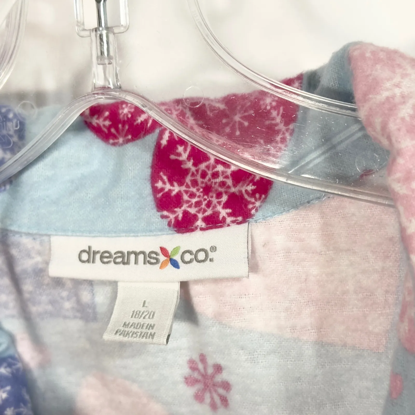 Roamans Dreams Co Plus Size 18 20 Pajama Set Hearts‎ Print Sleepwear Lounge 1053 Blue - Image 4