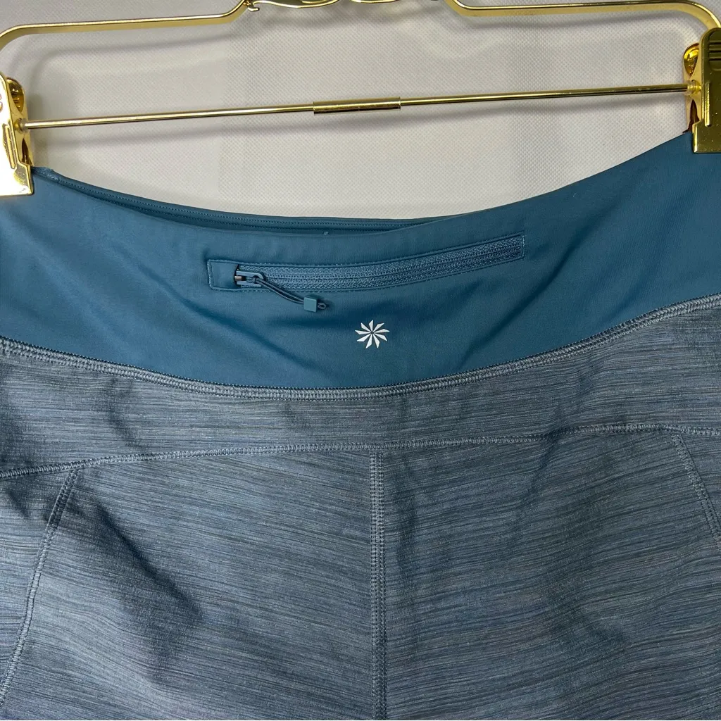 Athleta Size Small Run With It Textured 3.5" Short Heathered Teal - Image 6
