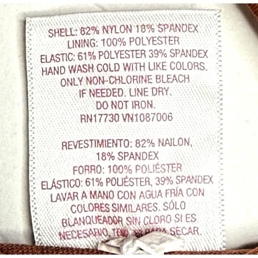 Xhilaration Women's Juniors Rust Smocked Bralette Bikini Top Size XS (00) New! - Image 13