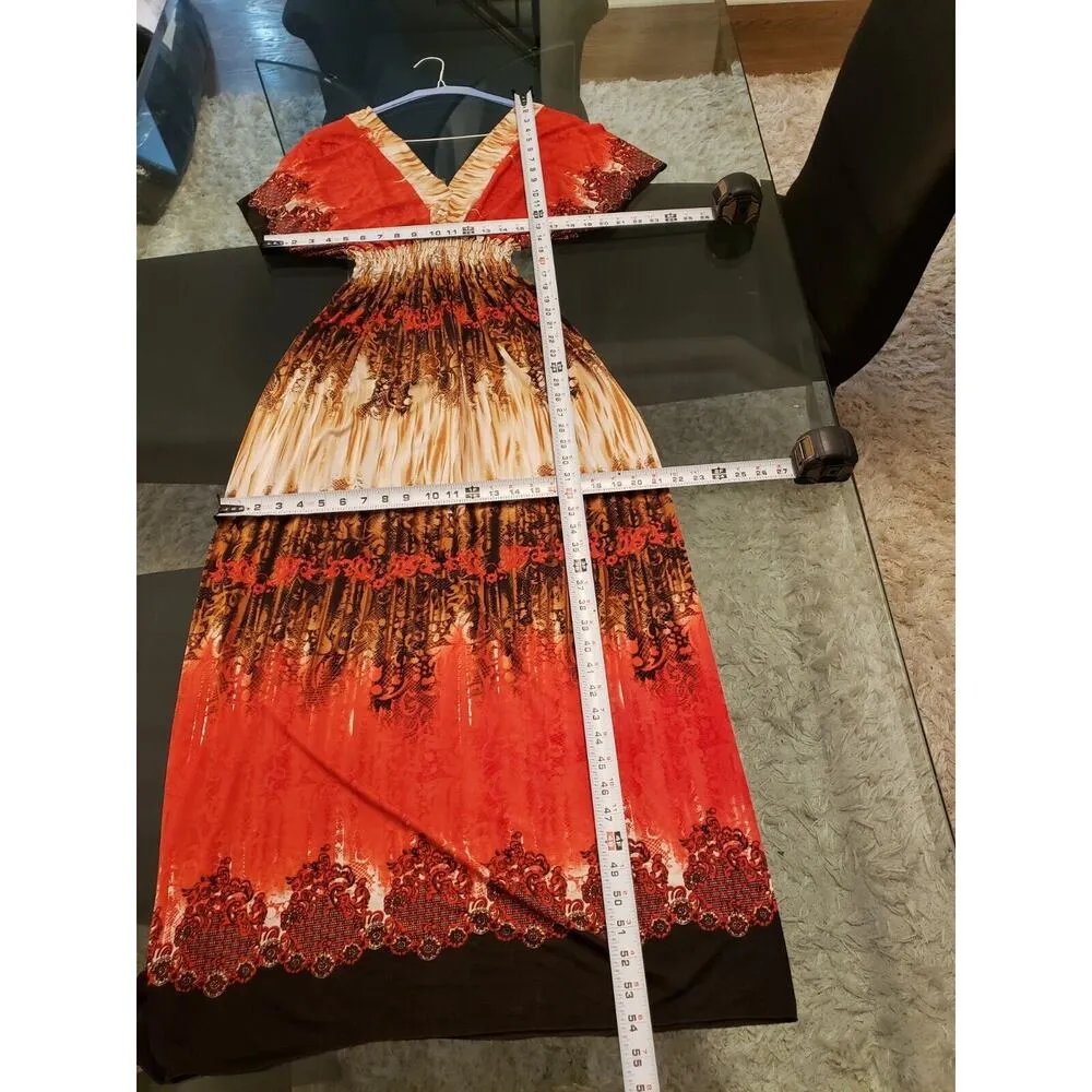 Women's Multicolor Floral 100% Polyester Short Sleeve V - Image 6