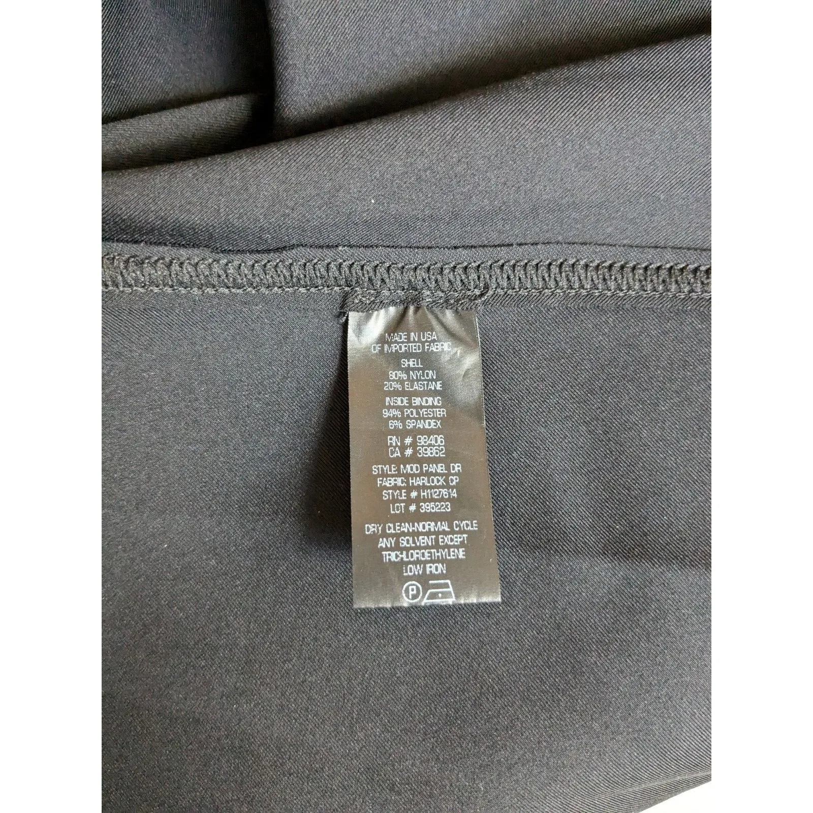 Theory Stretch Nylon Black Mod Panel Dress Retail $ 345 Size Small EUC - Image 8