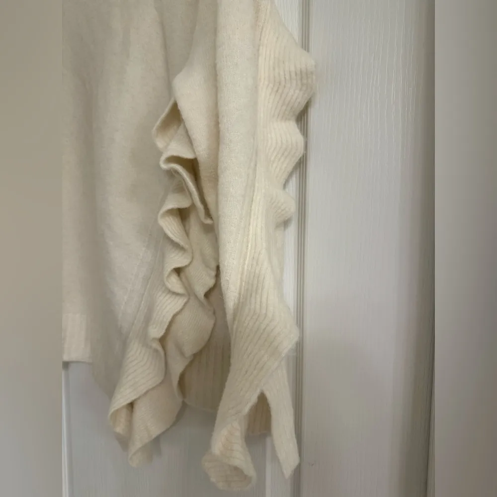 3.1 Phillip Lim | Long-Sleeve Ruffle Turtleneck Sweater| Antique White | Size S - Image 4