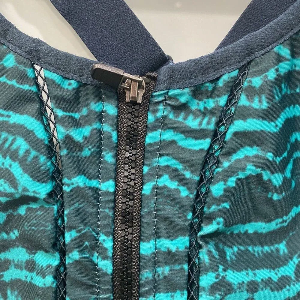 Fabletics Women's Zoe High Impact Sports Bra Zipper Tidal Print S - Image 5