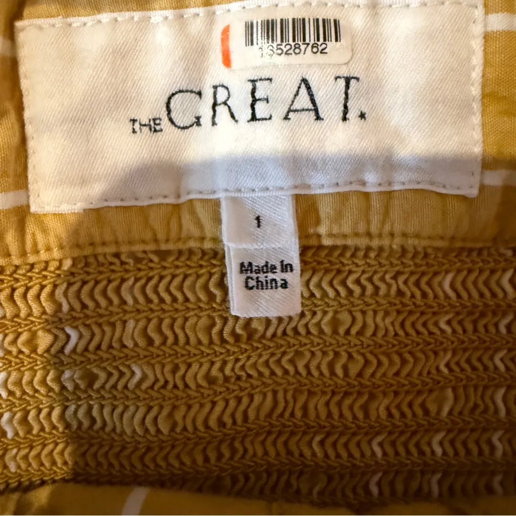 The Great Laurel Yellow White Striped Midi Dress Women’s‎ Size Small Pintuck - Image 9