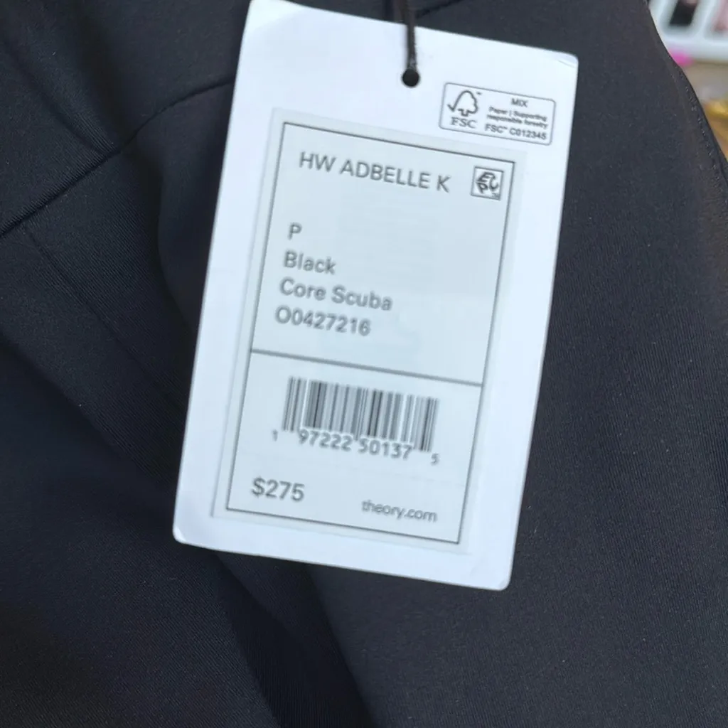NWT Theory Adbelle Black Scuba Pants‎ Sz Petite $275 - Image 8