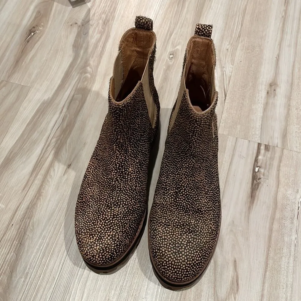 Madewell the Ivy Chelsea boot mini dot ankle boots calf hair size 7 - Image 5