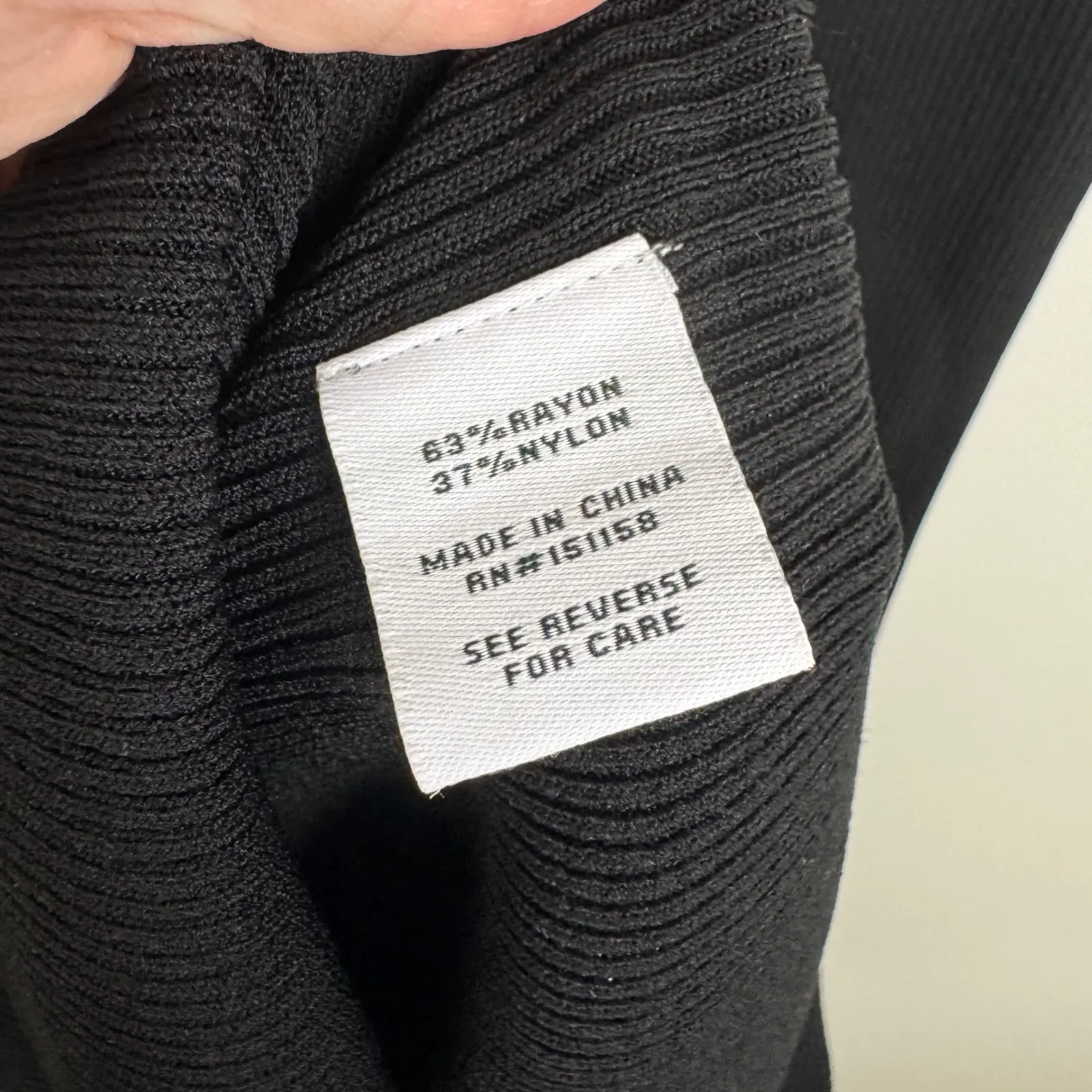 525 Ribbed Tank Midi Dress Large Black‎ Bodycon Casual Everyday Minimalist Chic Black - Image 5