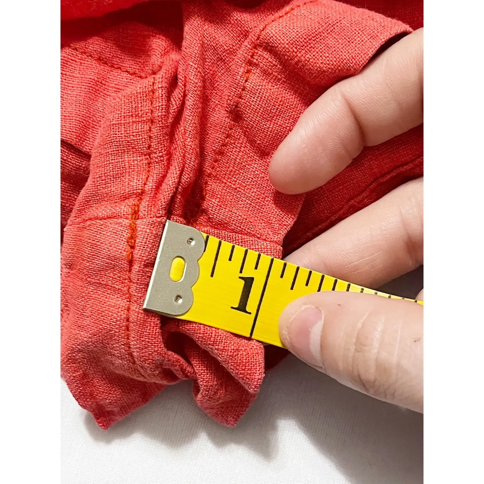 Free People Womens Johana Linen Skort Shorts Coral Low Rise Micro Mini Size 2 - Image 13