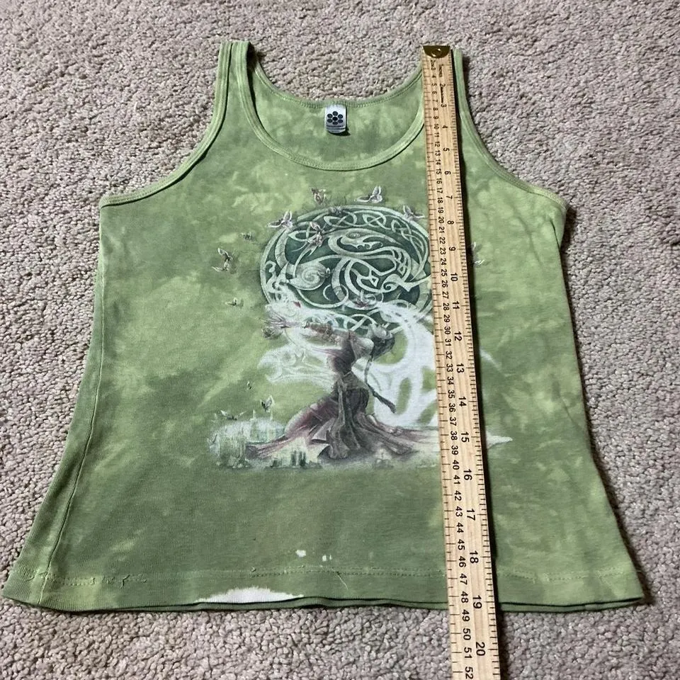 Classic American Apparel Tie Dye Dragon Celtic Knot Tank Top Women's Whimsigoth - Image 5