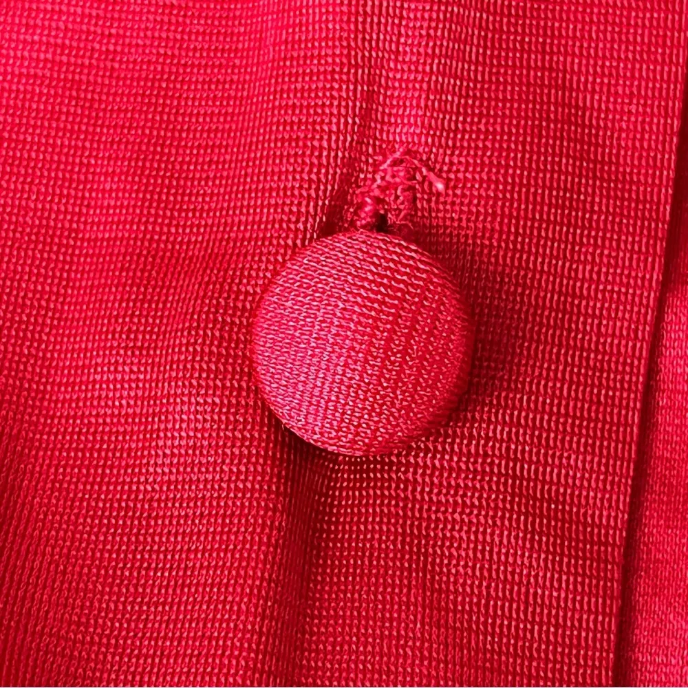 Vintage Vanity Fair Red Lace Pajama Top Women’s L | Button Up Nightgown Blouse - Image 11