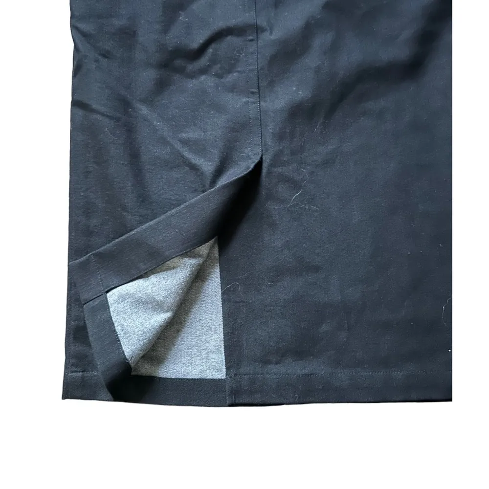 Lafayette 148 Women’s Size 4 Black Denim Pencil Skirt Gunmetal Chain Belt - Image 3